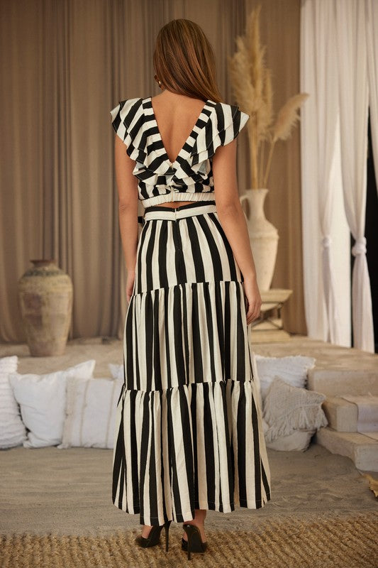 Set Riviera Ruffle Stripes – Two Piece Set