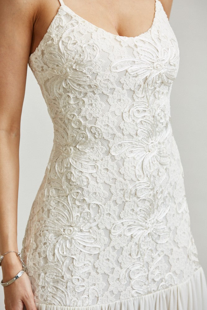 Vestido Ivory Bloom Lace – Maxi Dress