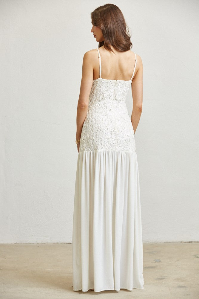 Vestido Ivory Bloom Lace – Maxi Dress