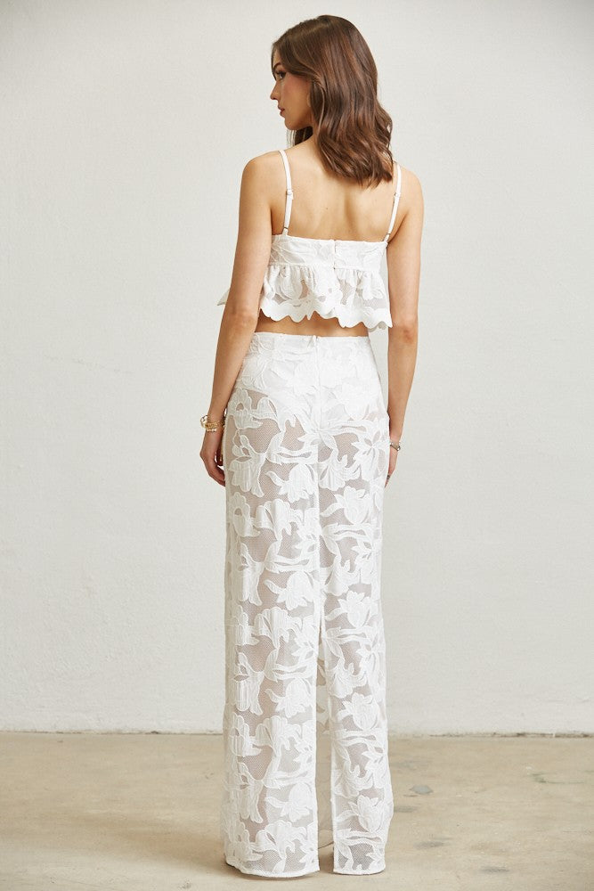 Set Luna Bloom Lace – Top & Maxi Skirt Set