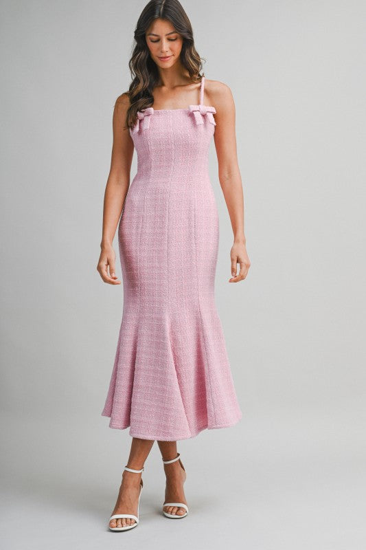 Rosa Tweed Midi
