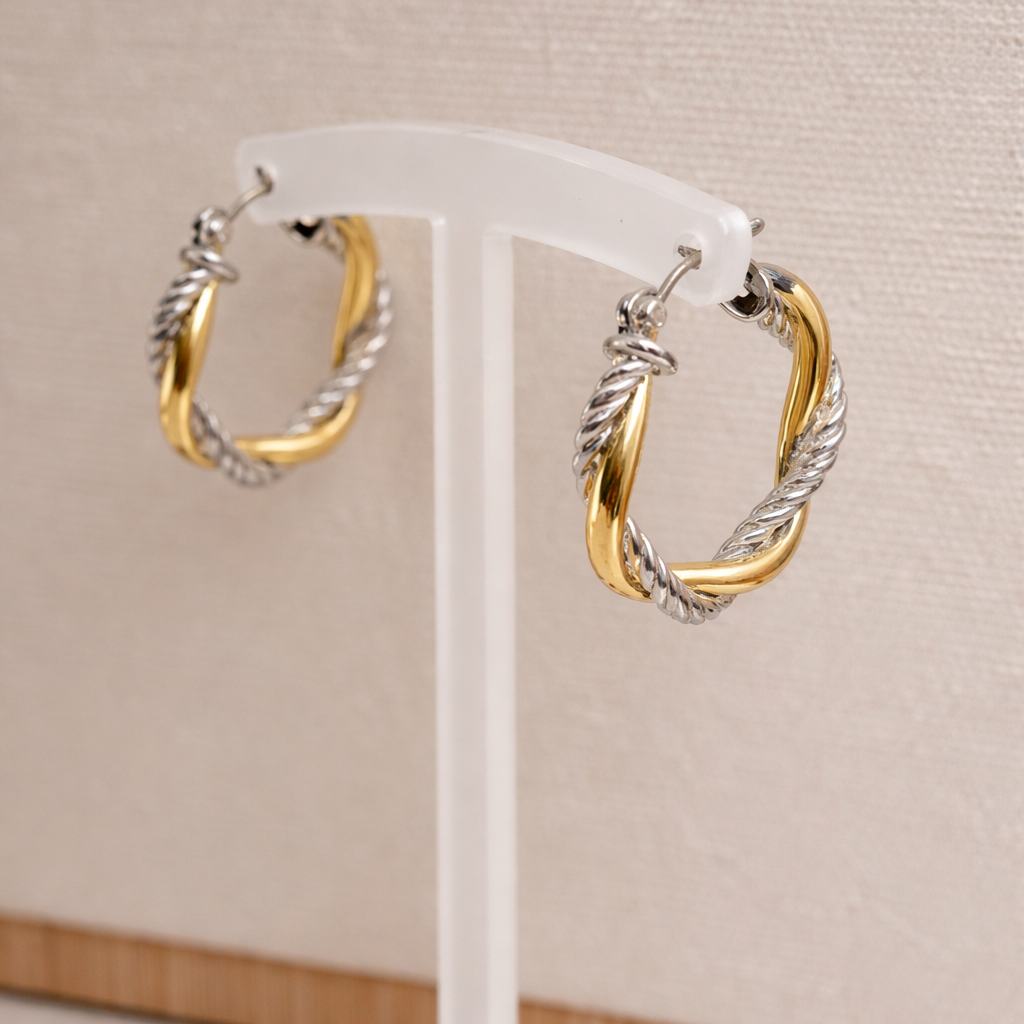 Earrings Aro Twist Bicolor