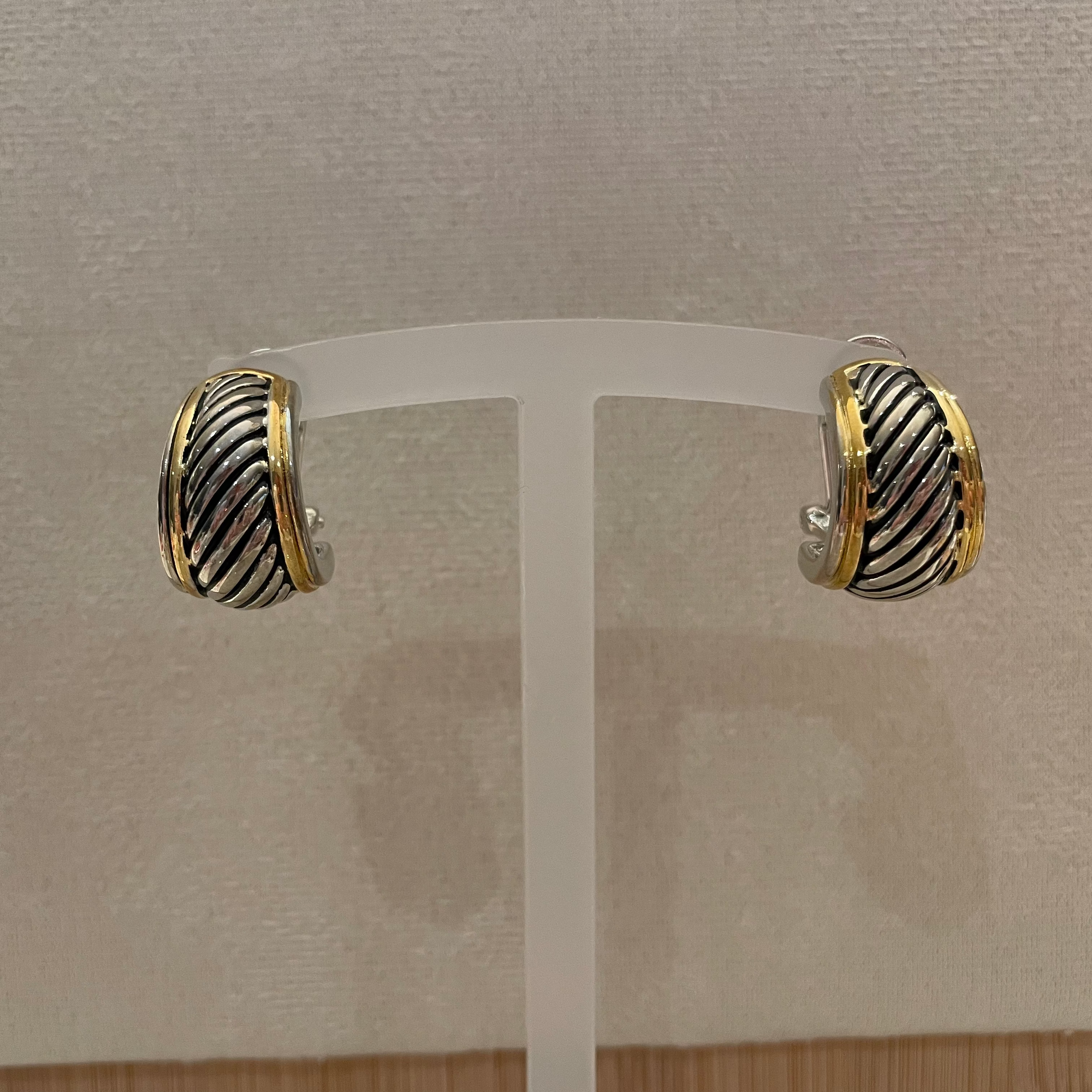 Earrings Cable Bicolor Classic